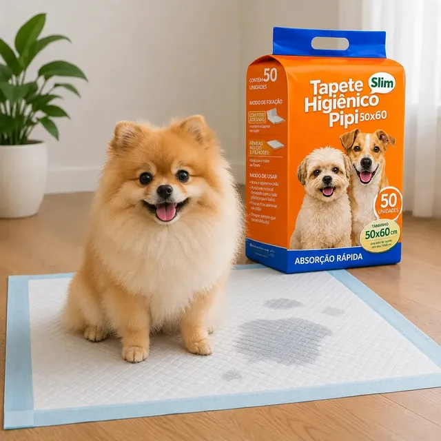 Tapete Higiênico Para Cães Gatos Pets Manta Absorvente 50 Unidades 50x60Cm Branco Fralda Pet Cachorro Camadas De Proteção Bloqueador De Odor Linha Premium Com Camadas De Proteção
