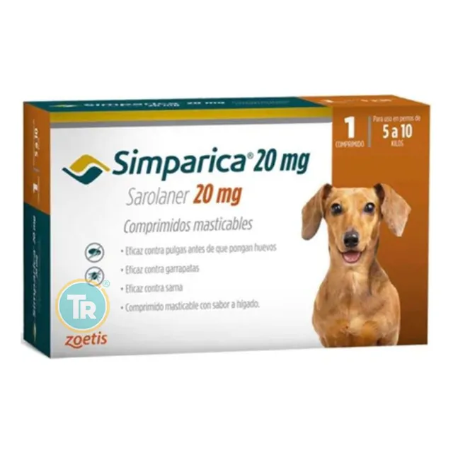 Antiparasitario Simparica 20 Mg 5 A 10 Kg 1 Comprimido - Tr