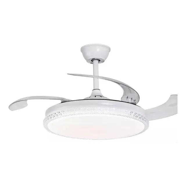 Ventilador De Techo Con Aspas Retráctiles Y Luz Led