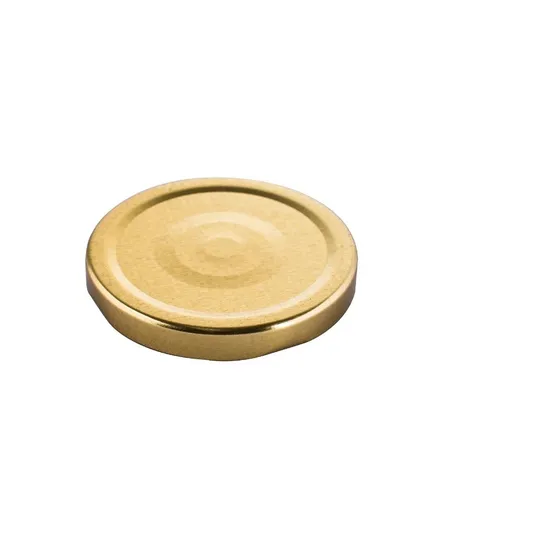 Tapa Metalica 63 Mm Dorada Para Frasco Tipo Mayonesa