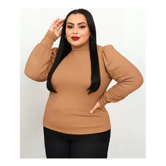 Blusa Bufante Feminina Plus Size Princesa Longa Cacharrel Gg
