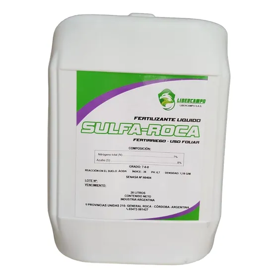 Fertilizante Líquido Sulfato De Amonio Al 40% Uso Foliar