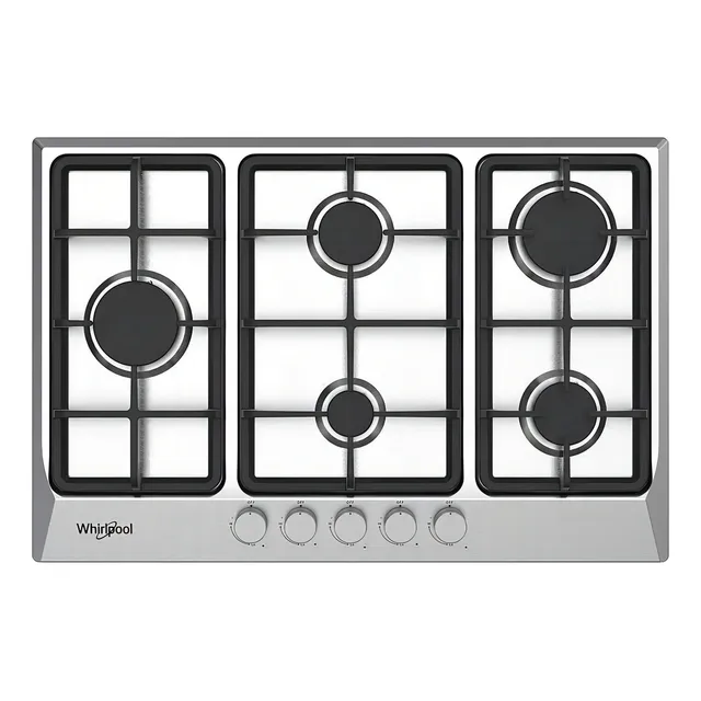 Estufa con alimentación a gas - Whirlpool WP3021S color plateado - 5 hornallas