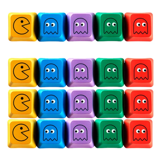 Juego De 5 Keycaps Pac-man