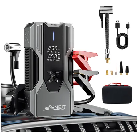 Auxiliar Partida Bateria Portátil Compressor Ar Emergência