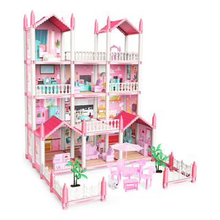 Juguete De Bricolaje Rosa Para Niñas, Diseño De Casa De Muñe Juguete De Bricolaje Rosa Para Niñas, Diseño De Casa De Muñe