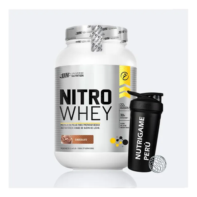 Nitro Whey 1.1kg Proteina Whey +shaker - Tienda Fisica