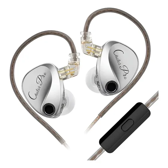 Auriculares In-ear Gamer Kz Castor Pro Bass Color Plateado | Cuotas sin interés