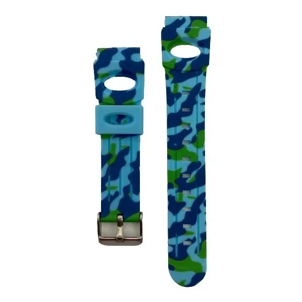 Correa Repuesto Reloj Niño Skmei 1548 Azul Claro Camu 18 Mm