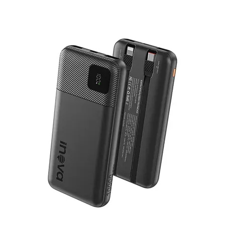Carregador Portátil Power Bank Turbo inova 20000mah 22.5w Com Display Digital Usb-c / Usb-a Carga Rápida - Preto