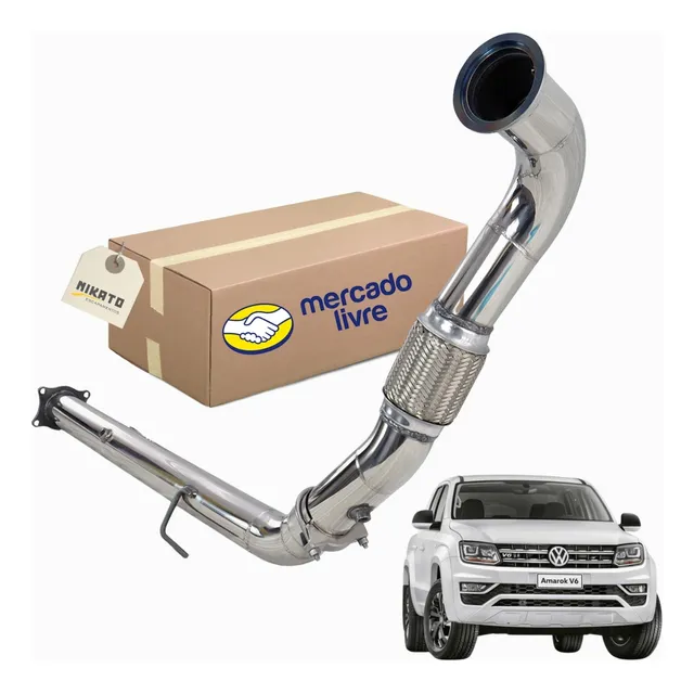 Downpipe Inox 304 Polido 3 Amarok V6 3.0 Tdi 2018 A 2025