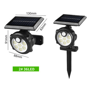 Lámpara De Pared Ground Stake 36 Led Alimentada Por Energía Lámpara De Pared Ground Stake 36 Led Alimentada Por Energía