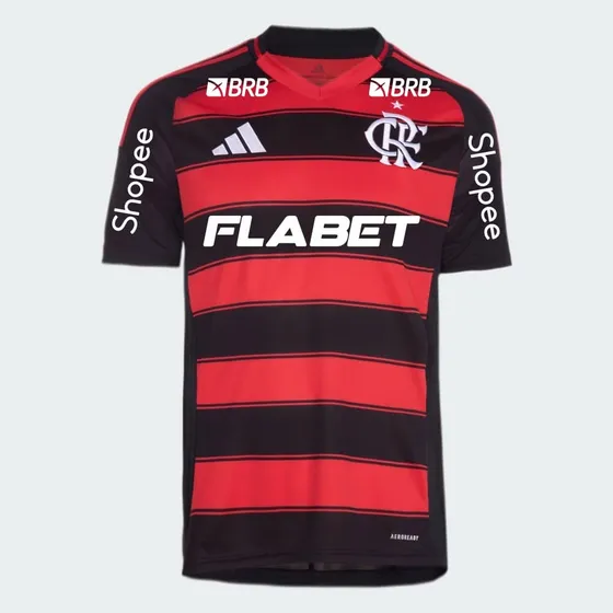Camisa Flamengo I adidas Nova Patrocínio Listrada Oficial