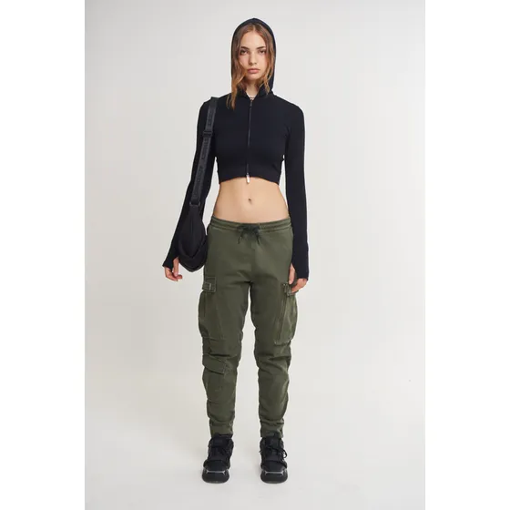 Pantalon Hevy Cargo De Gabardina Mujer 47 Street