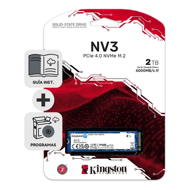 Disco Sólido Ssd M2 2tb Kingston Nv3 Pcie 4.0 Nvme (veloz)