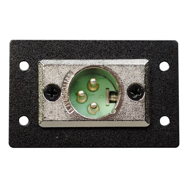 Conector Mini Xlr Macho 3 Pines Placa Avip Av8010bk Wiremold