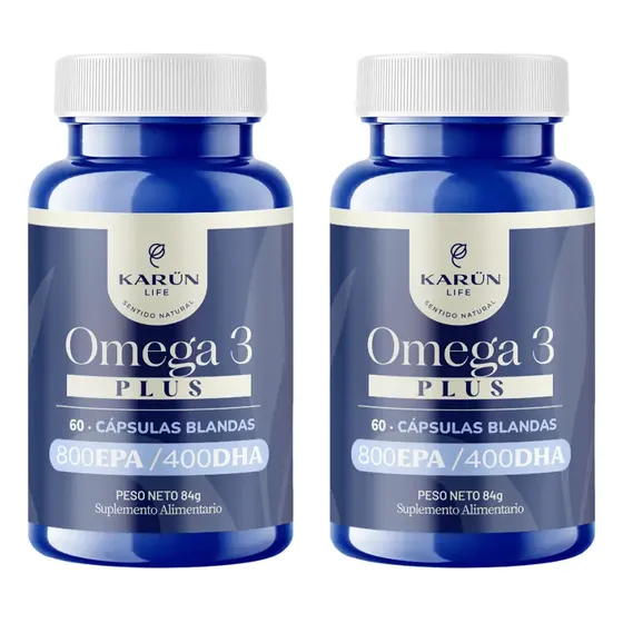 Pack X2 Omega 3 Plus 120 Cápsulas Karun Life Alta Concentración EPA DHA | Cuotas sin interés
