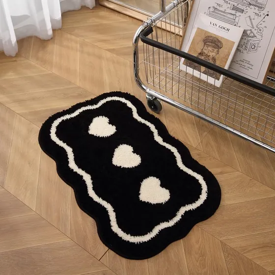 Alfombra Baño Antideslizante Lavabl Suave Para Bonito Patron