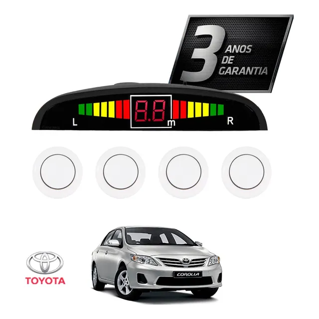 Sensor De Ré Estacionamento Branco Toyota Corolla 2009 2010