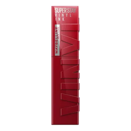 Batom Líquido, Longa Duração, Acabamento Vinil Espelhado E Efeito Gloss, Brilho Instantâneo, Conforto Para Os Lábios, Fórmula Vegana, Cor Lippy, Superstay Vinyl Ink Maybelline Ny 4,2ml Lippy 10