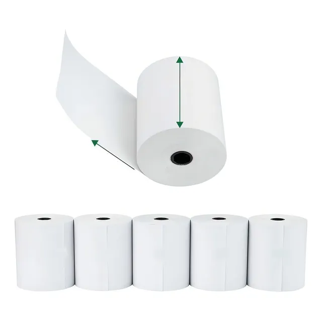 Rollo Papel Termico 80 Mm - Impresora Pos X 5 Unidades Color Rollo 80mm