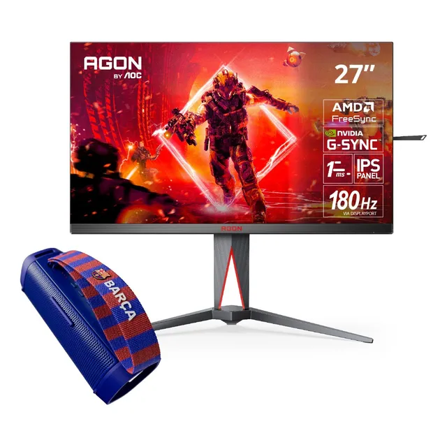 Monitor Aoc 27 Qhd 180hz 1ms + Parlante Bluetooth Barca 45w