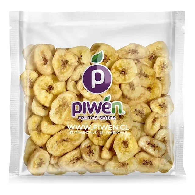 Piwen Banana Chips Con Azúcar 250gr