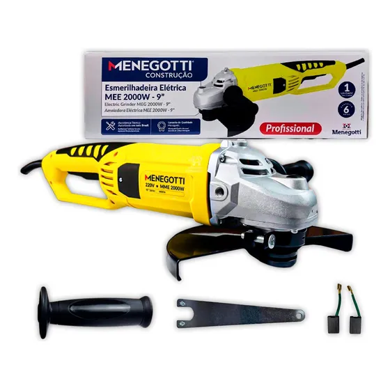 Esmerilhadeira Eletrica Menegotti 2000w - 9 Polegadas
