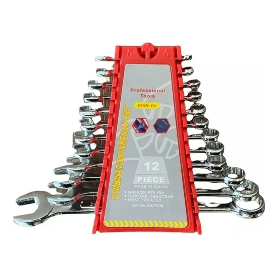 Juego Llave Combinada 12 Pcs Punta Corona Con Estuche