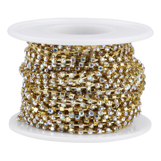 Q Cadena De Cristal De 1 Rollo Con Adornos De Strass Para Q Cadena De Cristal De 1 Rollo Con Adornos De Strass Para