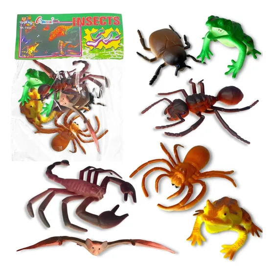 Insetos De Brinquedo Susto Pegadinha Barata Escorpião Aranha
