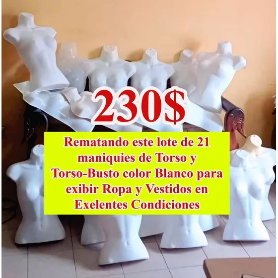 Vendo 21 Maniquís Blancos De Torso Busto Y Completo Usados