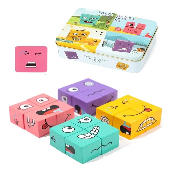Juego De Cubos Armar Caras Rompecabeza