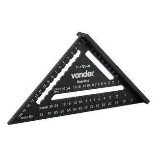 Esquadro Vonder De 7 Polegadas Com Base Magnética Esquadro Vonder De 7 Polegadas Com Base Magnética