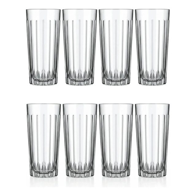 Conjunto De Copos 8 Peças Madrid 395ml - Nadir Cristalino Conjunto De Copos 8 Peças Madrid 395ml - Nadir Cristalino