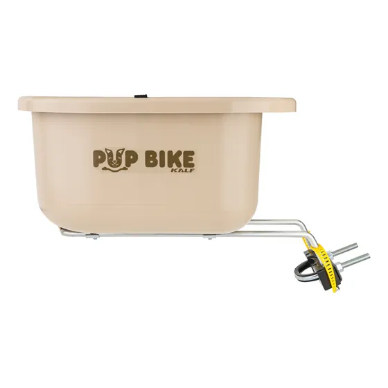 Cadeirinha Pet Transporte Pup Bike Cesta Bicicleta Kalf Cor Creme