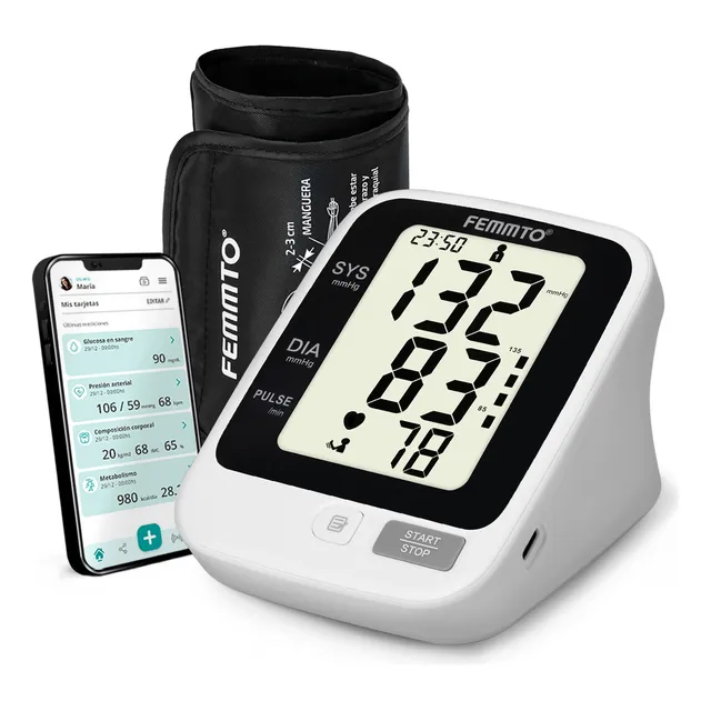 Tensiometro Digital Brazo Batería Usb Medidor Presion Arterial Enfermeria Automatico Femmto