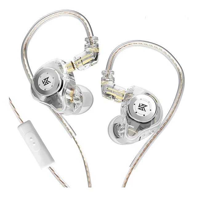 Audífonos in-ear KZ EDX Pro Con micrófono blanco cristal