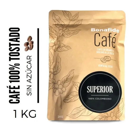 Cafe Bonafide Superior 1 Kg Colombiano 100% Oficial
