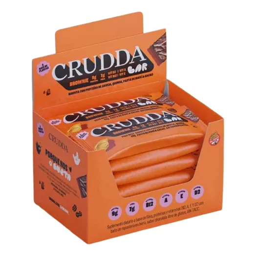 Caja 10u Barritas Crudda Bar Sabor Brownie