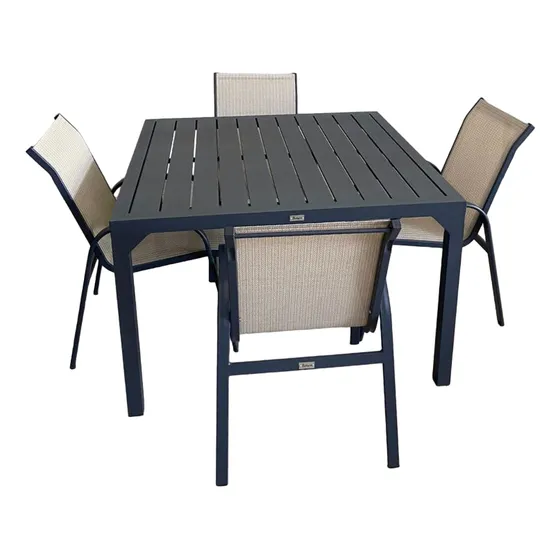 Mesa Área Externa Com 04 Cadeiras Tela Sling
