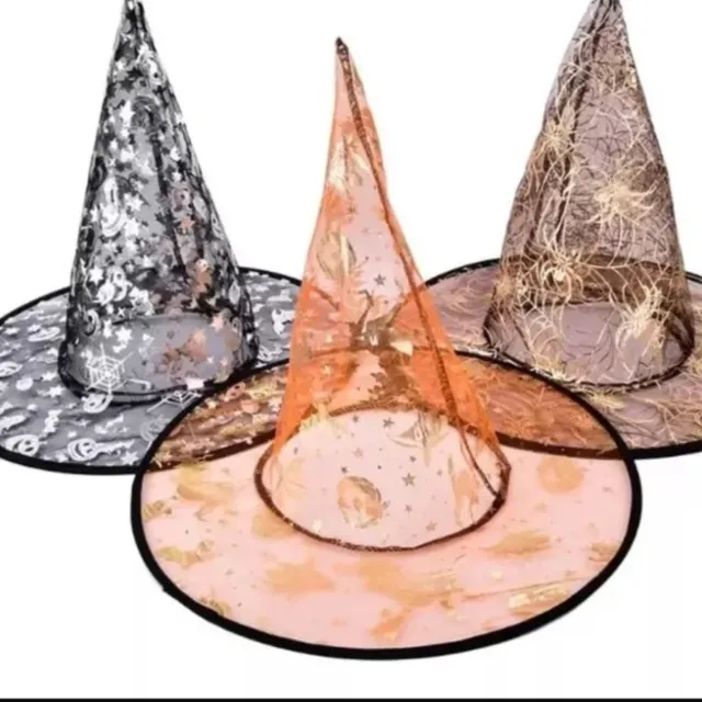 Sombrero De Bruja Disfraz Halloween Fiesta Navidad Gorra 