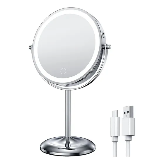 Espejo Tocador Led Recargable Para Maquillaje, Aumento