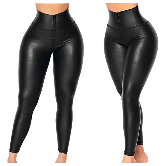 Pantalón Efecto Cuero, Levanta Cola