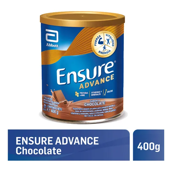 Ensure Advance Lata en polvo sabor Chocolate x400grs