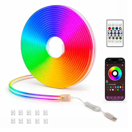 Tira Cinta Luces Led Wifi RGBIC 5m Carga USB IP65 Maxwell