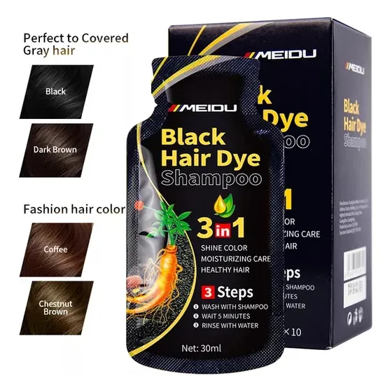 Shampoo Tinte Meidu Caja 10 Sobres 30ml Colores Variados Bcv