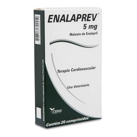 Enalaprev 5mg 20 Comprimidos Cepav Para Cães