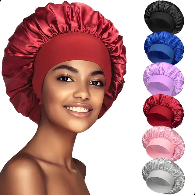 Gorro Satín Seda Para Dormir Antifriz Cuidado Cabello Rizos
