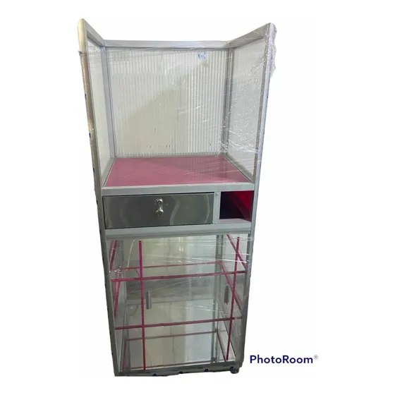 Vitrina Exhibidora Con 2 Entrepaños Y Caja Registradora